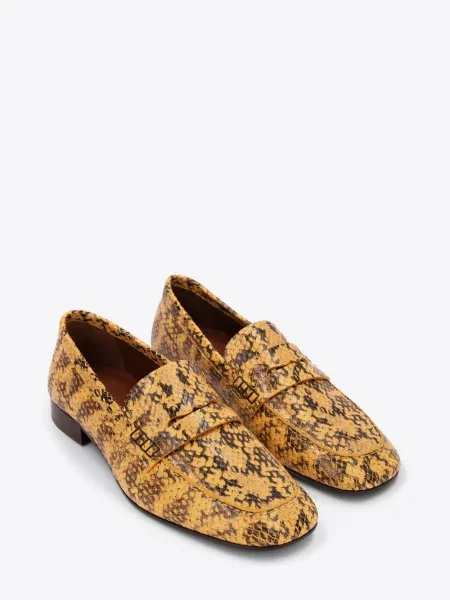 Δερμάτινα loafers Dries Van Noten κίτρινο
