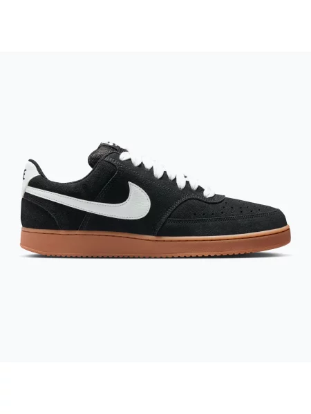 Férfi cipők Nike Court Vision Low FL black/gum med brown/white. Méret: EU fehér