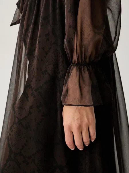 Twinset kiszélesedő ruha barna