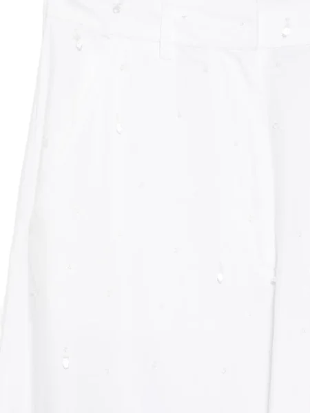 Pantaloni Giuseppe Di Morabito cu mărgele alb