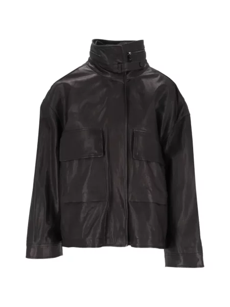 Geanta de piele Emporio Armani negru