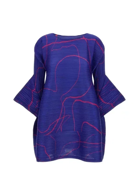 Top Pleats Please Issey Miyake plisat albastru