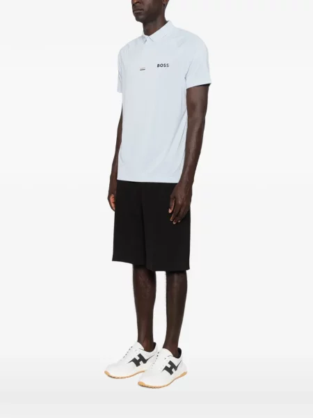 Tricou polo Boss cu imagine albastru
