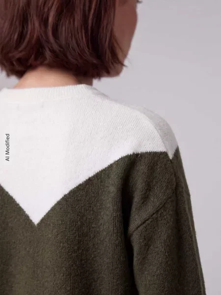 Sweter krój regular fit z dodatkiem wełny model PLAZA' Vero Moda