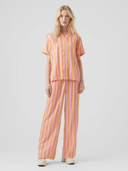 VERO MODA Blúzka VIKITIKA / svetloružová oranžová