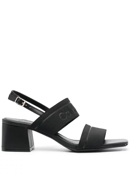 Sandale Calvin Klein cu toc bloc negru