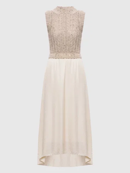 Сукня міді з вовною альпаки Peserico бежева
