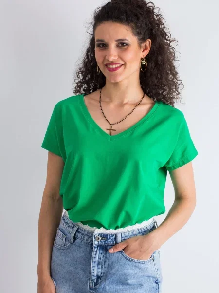 Tricou Fashionhunters verde