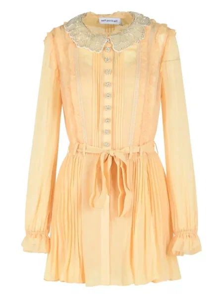 Rochie mini Self-portrait plisată de costum