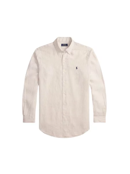 Koszula casualowa o kroju regular fit z czystego lnu Polo Ralph Lauren beżowa