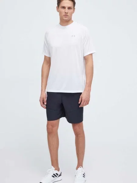 Тениска за трениране Under Armour Tech с принт бяло