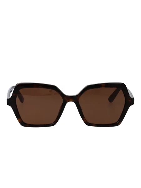 Ochelari de soare Alexander Mcqueen Eyewear cu imprimeu geometric maro
