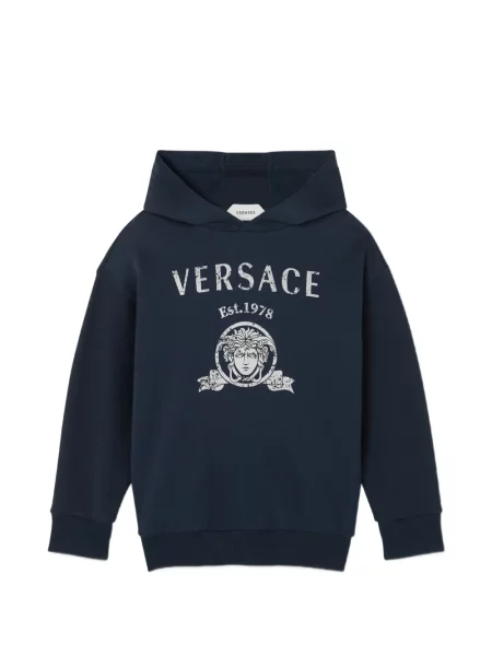 Bluza z kapturem dziecięca Versace niebieska
