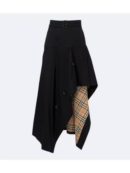 Asymetrické maxi sukně Burberry černé