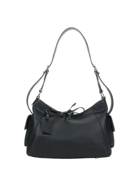 Torebka skórzana Estro skórzana czarna