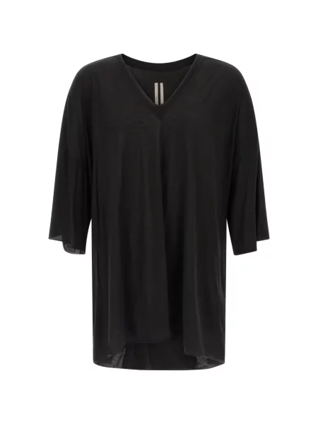 Tricou Rick Owens cu decolteu în V scurt negru