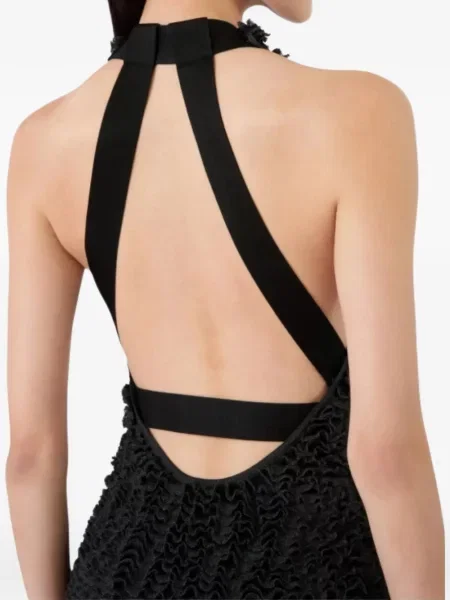 Rochie Max Mara cu volane de costum negru