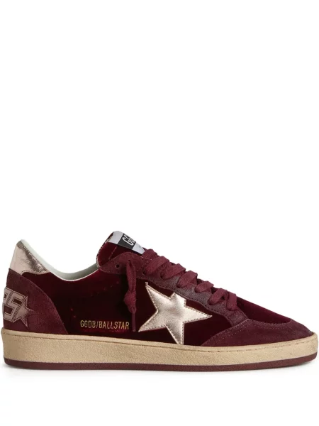 Sneakerși Golden Goose din piele de căprioară roșu