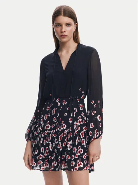 Srajčna obleka Desigual črna