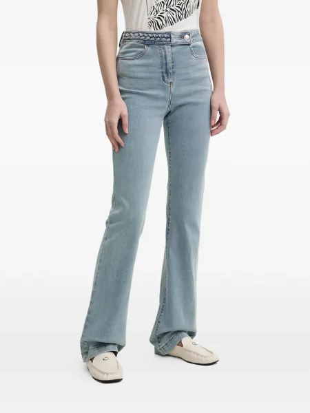 Blugi evazați Morgan țesuți evazate albastru