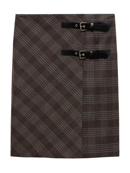 MANGO Fustă GALES taupe / deschis gri