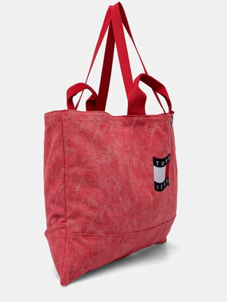 Tommy Jeans Kabelka Tjw Wave Flag Med Tote Koralová červená