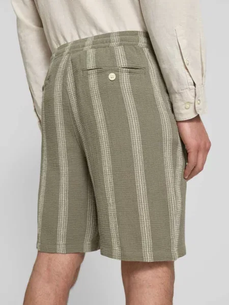 Bermudy o kroju regular fit z fakturowanym wzorem model ‘BRODY’ Selected Homme