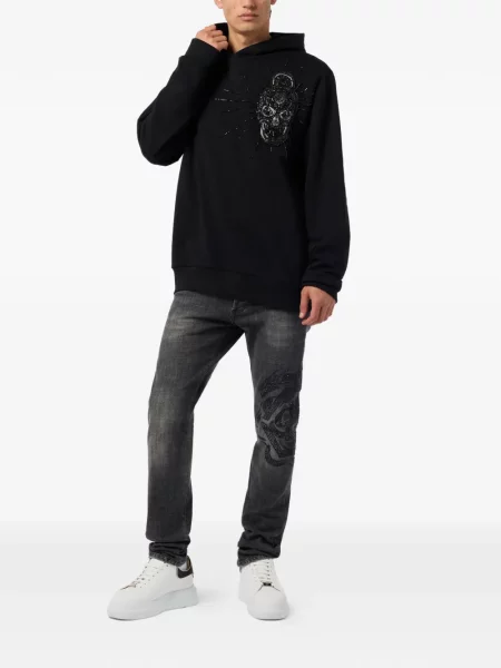 Hoodie Philipp Plein μαύρο