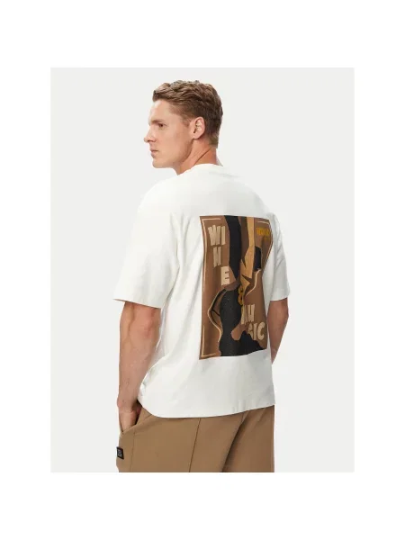 HUGO T-shirt Detzi Relaxed Fit bijela