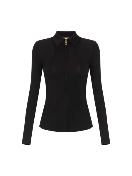Lekki top Elisabetta Franchi wełniany czarny