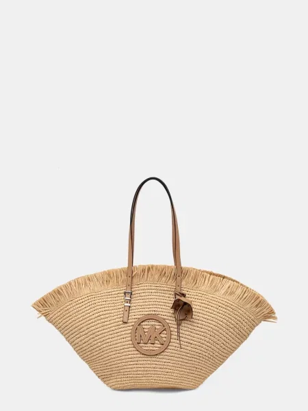 MICHAEL Michael Kors torebka koszyk z imitacji skóry beżowa