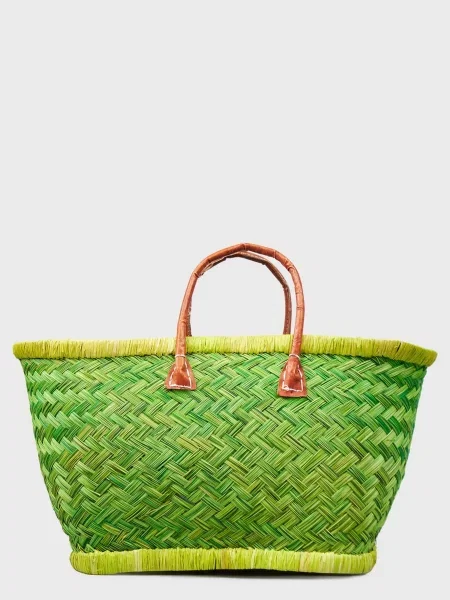 Le Comptoir de la plage Aravola Пляжна сумка Солома зелений