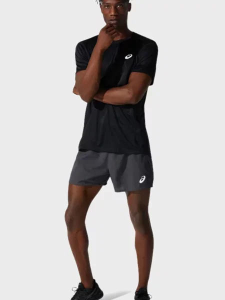 Короткие спортивные шорты Asics серые