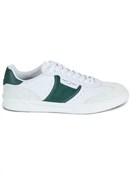 Pantofi Fred Perry din piele de căprioară alb