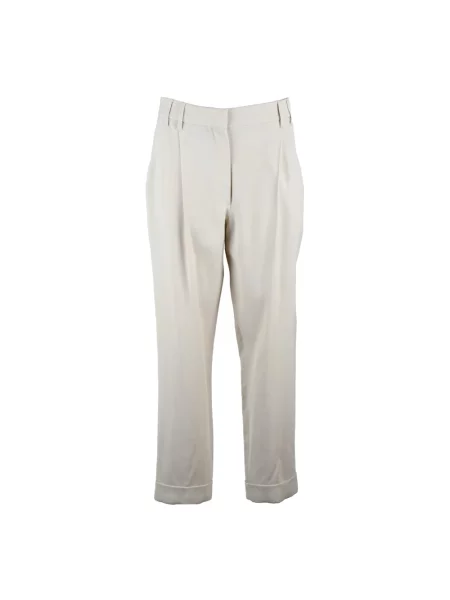 Сhinosy Brunello Cucinelli wełniane białe