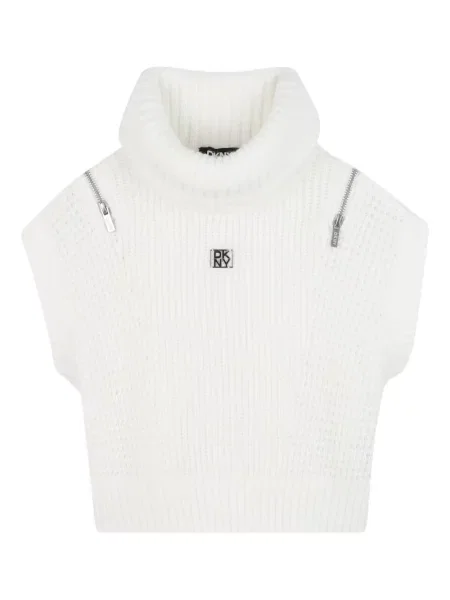 Sweter z golfem dziecięcy Dkny biały