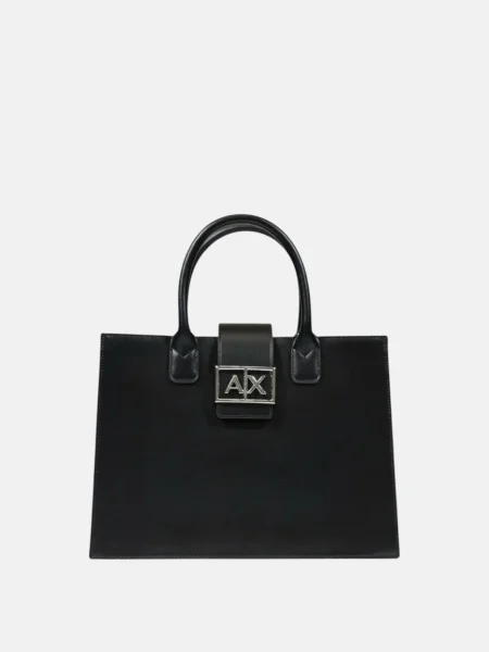Geantă shopper Armani Exchange din piele negru