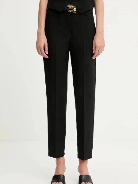 Hlače Answear.LAB ravna visoki struk crna