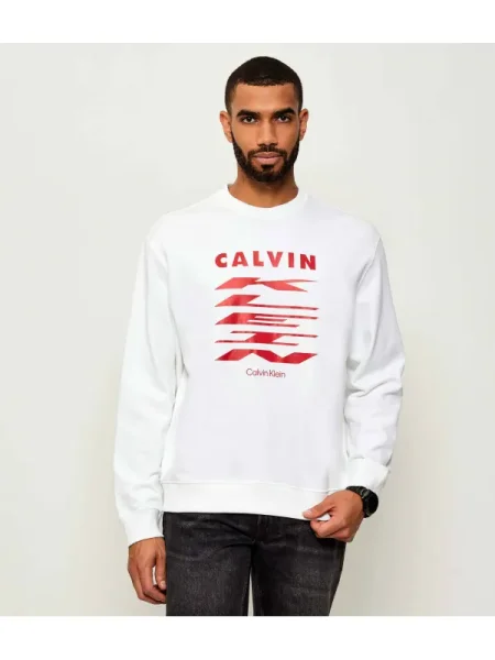 Calvin Klein Jeans Hanorac TERRY alb