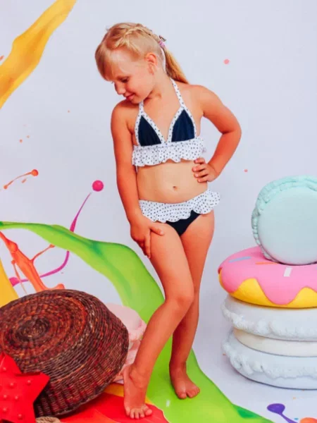 Дитячий Купальник Носи своє бавовна/віскоза білий