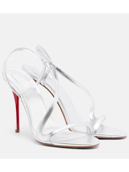 Sandale Christian Louboutin din piele slingback