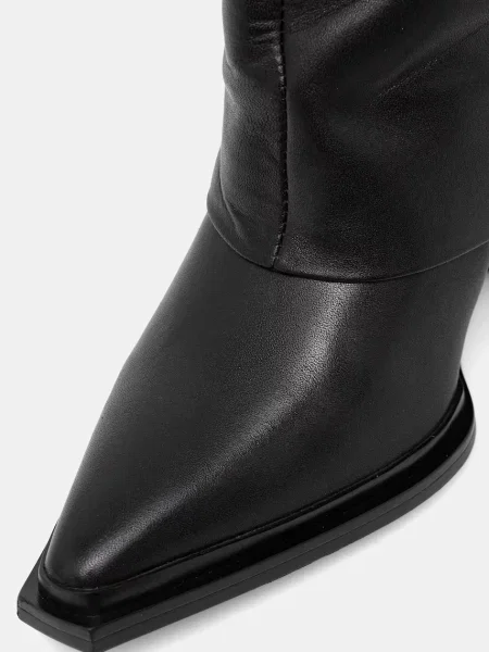 Кожаные сапоги Answear.lab черные