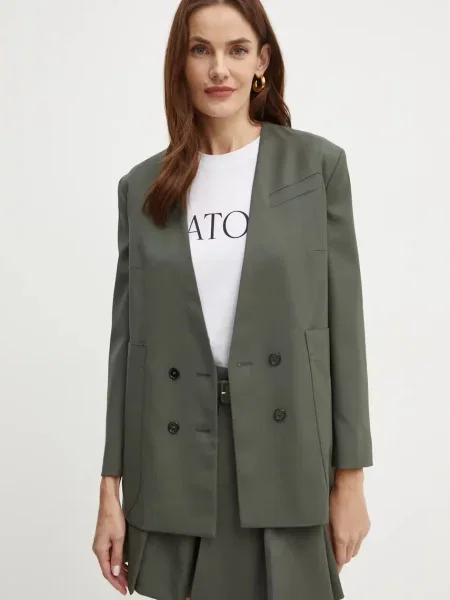 Patou marynarka wełniana zielona