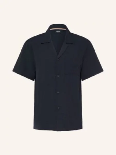 Boss Wzorzysta Koszula Comfort Fit schwarz granatowa