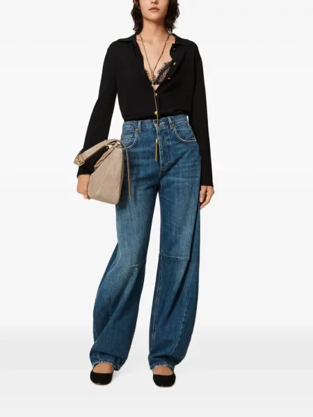 Blugi Twinset cu 5 buzunare albastru