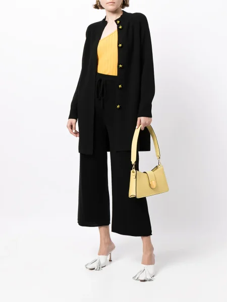 Cardigan Onefifteen din lână merinos negru