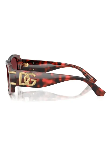Ochelari de soare Dolce & Gabbana Eyewear cu imprimeu geometric cu autograf roșu