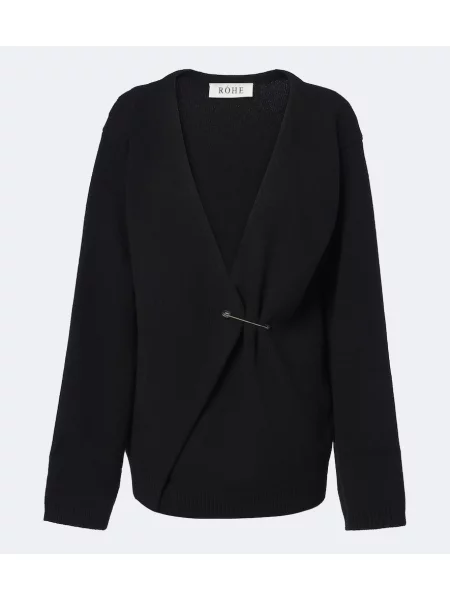 Cardigan Róhe de lână negru