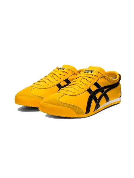Sneakersy Onitsuka Tiger skórzane w tygrysie prążki żółte