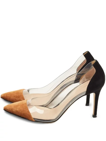 Pantofi cu toc Gianvito Rossi din piele de căprioară negru